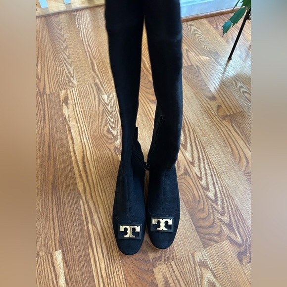 Tory Burch Over-The-Knee Stretch Suede Boots - Picture 12 of 16